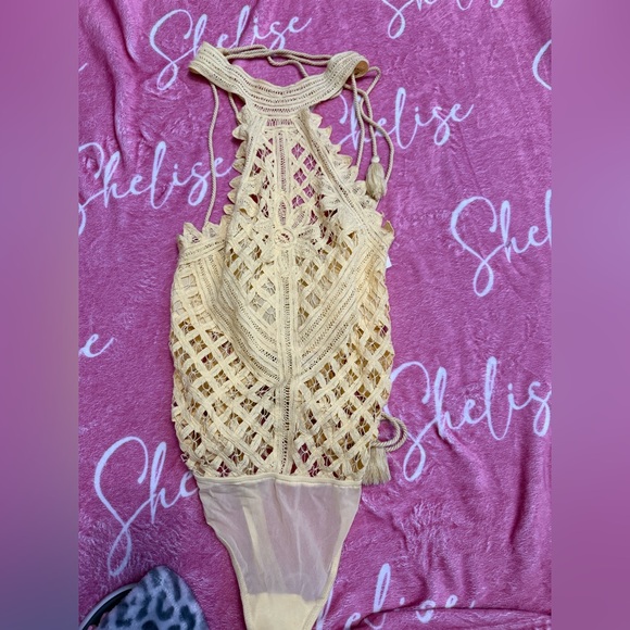 NWOT Free People Be My Battenburg Bodysuit - Picture 4 of 7